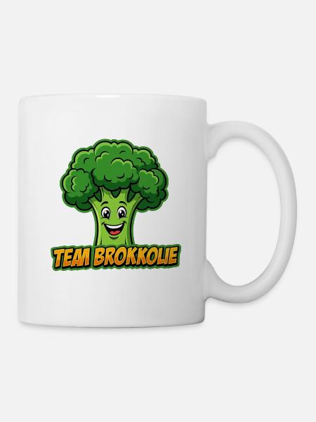 Team Broccoli : Charme des légumes frais - Mug blanc - blanc