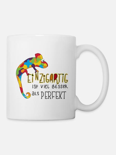 einzigartiges Chamäleon - Tasse - Weiß