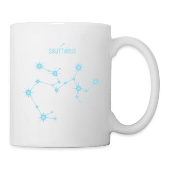 Sagittarius Zodiac Sign Star Constellation Blue - Mug - white - Right