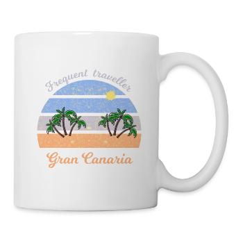 Gran Canaria Palmenstrand Retro - Tasse - Weiß - Rechts