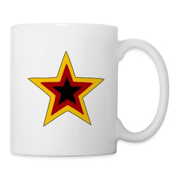 Logo de l’étoile rétro allemande - Mug blanc - blanc - Droite