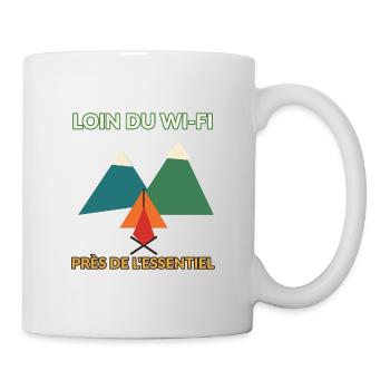 Loin du WiFi, Près de l'Essentiel - Mug blanc - blanc - Droite