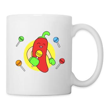 Le chili mange des bonbons - Mug blanc - blanc - Droite