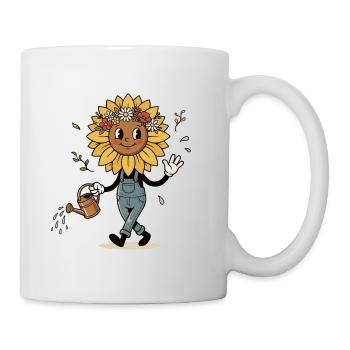 Tournesol vintage Gardener au look rétro - Mug blanc - blanc - Droite