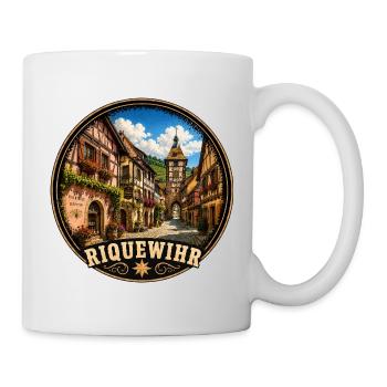 Fachwerkhaus Elsässer Weinstraße Weinberge - Tasse - Weiß - Rechts