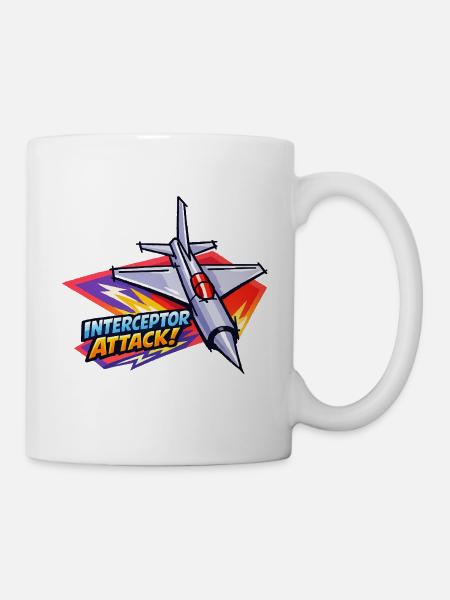 Interceptor Jet Attack Graphic - Mug - white