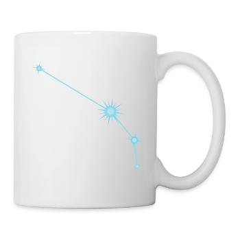 Constellation des étoiles du Bélier Signe du zodiaque Bleu pastel - Mug blanc - blanc - Droite