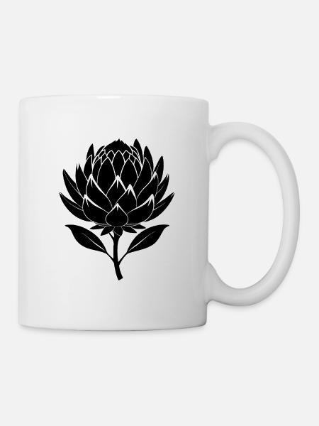 Protea-Blüte - Tasse - Weiß