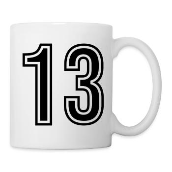 Symbole numérique 13 - Mug blanc - blanc - Droite