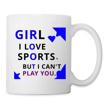 Bold Girl Play Typography - Mug - white - Right