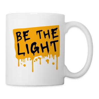 Be The Light Motivierend Positivität Spruch Logo - Tasse - Weiß - Rechts