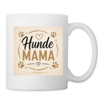 Hunde Mama Herzkreis Design - Tasse - Weiß - Rechts