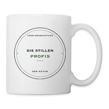 Die stillen Profis der Vogelbeobachtung - Tasse - Weiß - Rechts