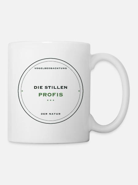 Die stillen Profis der Vogelbeobachtung - Tasse - Weiß