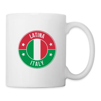 Latina Italy Round Flag Patch - Mug - white - Right