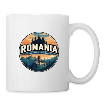Insigne du château de Bran en Roumanie rétro - Mug blanc - blanc - Droite