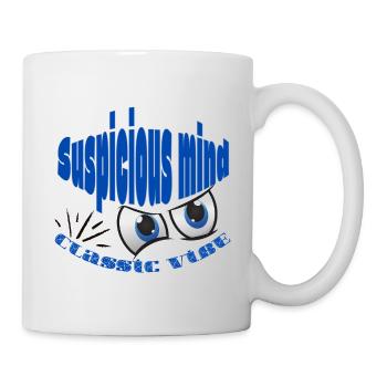 Blue Eyes Cartoon Text - Mug - white - Right
