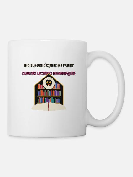 Bibliothèque de Nuit – Club des insomniaques - Mug blanc - blanc