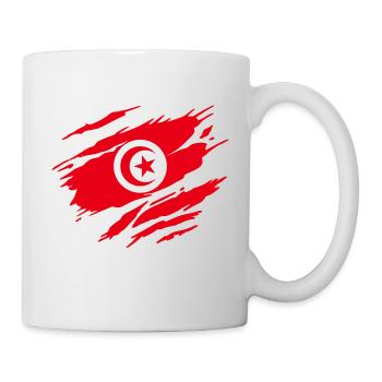 Tunisie Drapeau Tunisien Tunisienne - Mug blanc - blanc - Droite