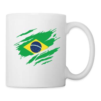 Brazil Brazilian Flag - Mug - white - Right
