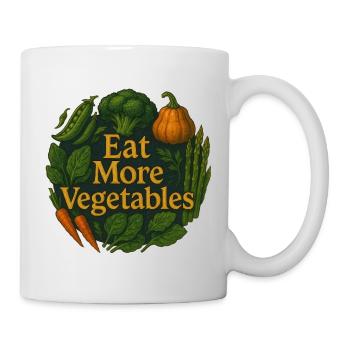 Dessin Eat More Vegetables - Mug blanc - blanc - Droite