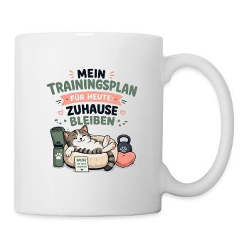Mein Trainingsplan Heute Zuhause - Tasse - Weiß - Rechts