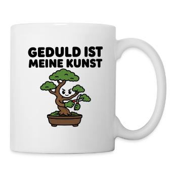 Bonsai-Baum – Geduld ist meine Kunst – Zen Design - Tasse - Weiß - Rechts