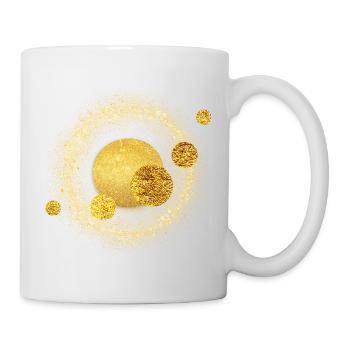 Gold glitter circle design solar storm - Mug - white - Right