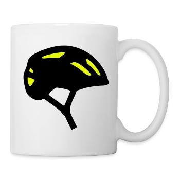 Bicycle Helmet Profile Icon - Mug - white - Right