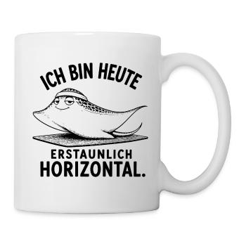 Pilates-Rochen | Lustiger Pilates Spruch | Fitness - Tasse - Weiß - Rechts
