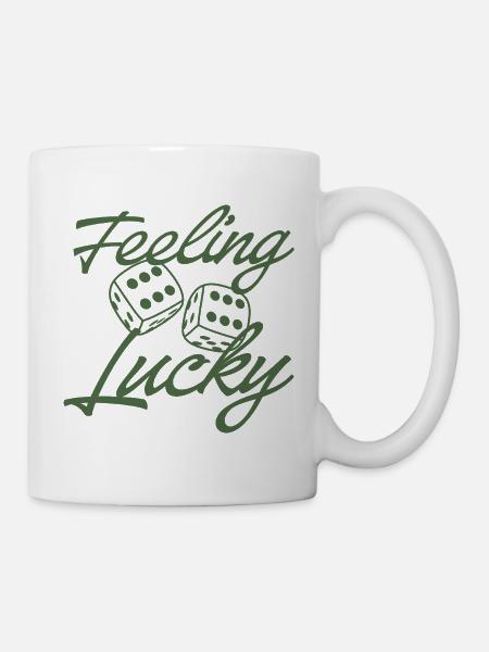 Feeling Lucky Dice Script - Mug - white