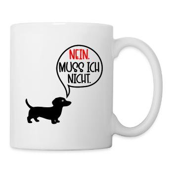 Dackel Hunde - Nein - Tasse - Weiß - Rechts