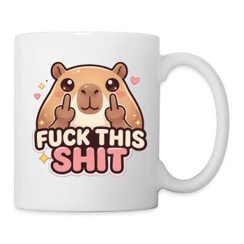 J’emmerde cette merde - Mug blanc - blanc - Droite