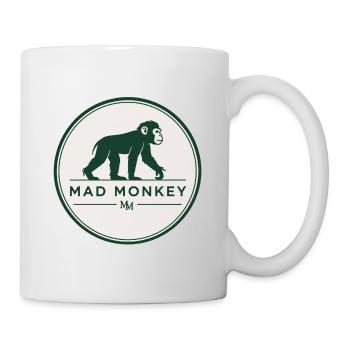 Badge du logo du Singe Fou - Mug blanc - blanc - Droite