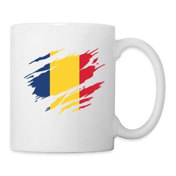Roumanie Drapeau Roumain Roumaine - Mug blanc - blanc - Droite