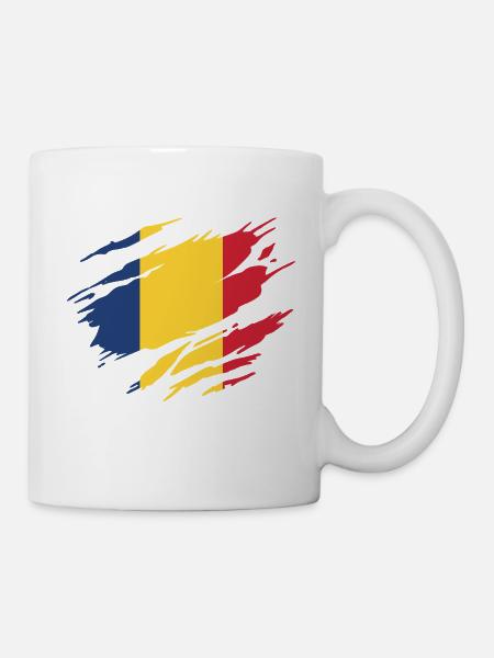 Rumänische Rumänische Flagge Rumänisch - Tasse - Weiß