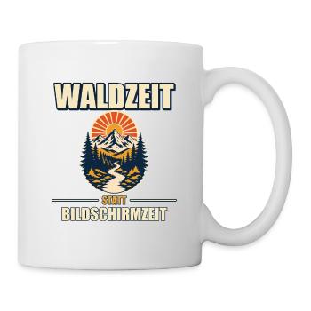 Waldzeit Naturpause - Tasse - Weiß - Rechts