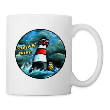 Seenotschaf-steife_brise - Tasse - Weiß - Rechts