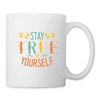 Reste fidèle à toi-même - Mug blanc - blanc - Droite
