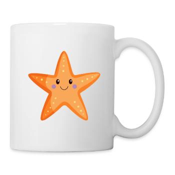 Seestern - Tasse - Weiß - Rechts