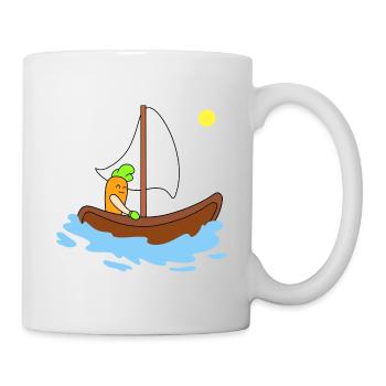Mignonne navigation de carottes - Mug blanc - blanc - Droite