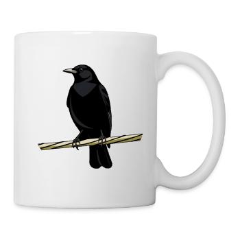 Observation urbaine des oiseaux : conception minimale de la nature - Mug blanc - blanc - Droite