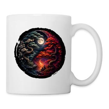 Bonsaï Yin-Yang Plant d’arbre japonais - Mug blanc - blanc - Droite