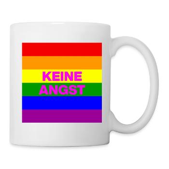 KEINE ANGST VOR FASCHISTEN, NO NZS, NIE WIEDER - Tasse - Weiß - Rechts