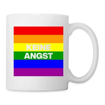 KEINE ANGST VOR FASCHISTEN, NO NZS, NIE WIEDER - Tasse - Weiß - Rechts