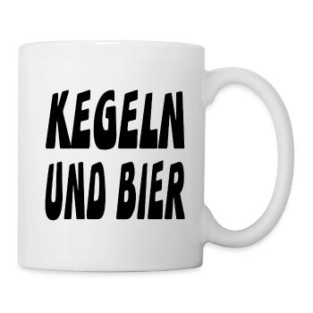 Kegeln - Tasse - Weiß - Rechts