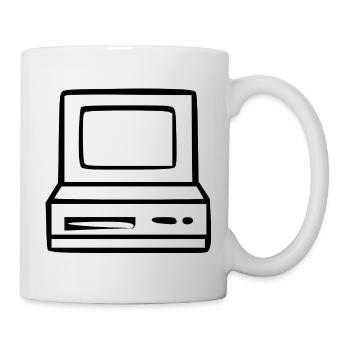 Retro Computer Vintage 80s 90s Gift - Mug - white - Right