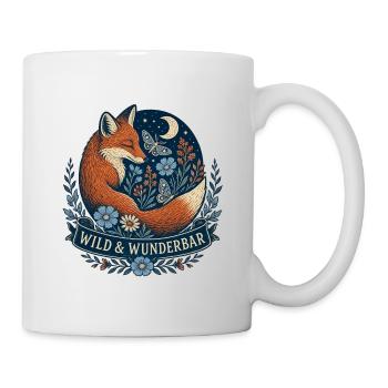 Wild & Wunderbar – Mystischer Fuchs - Tasse - Weiß - Rechts