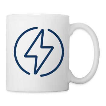 Lightning Bolt Solid Icon Electric Energy Power Sy - Mug - white - Right