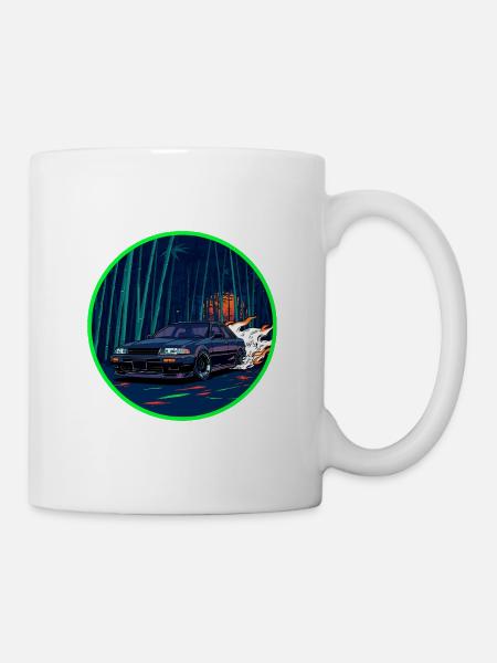 Neon Bamboo Forest Abgas-Overdrive - Tasse - Weiß